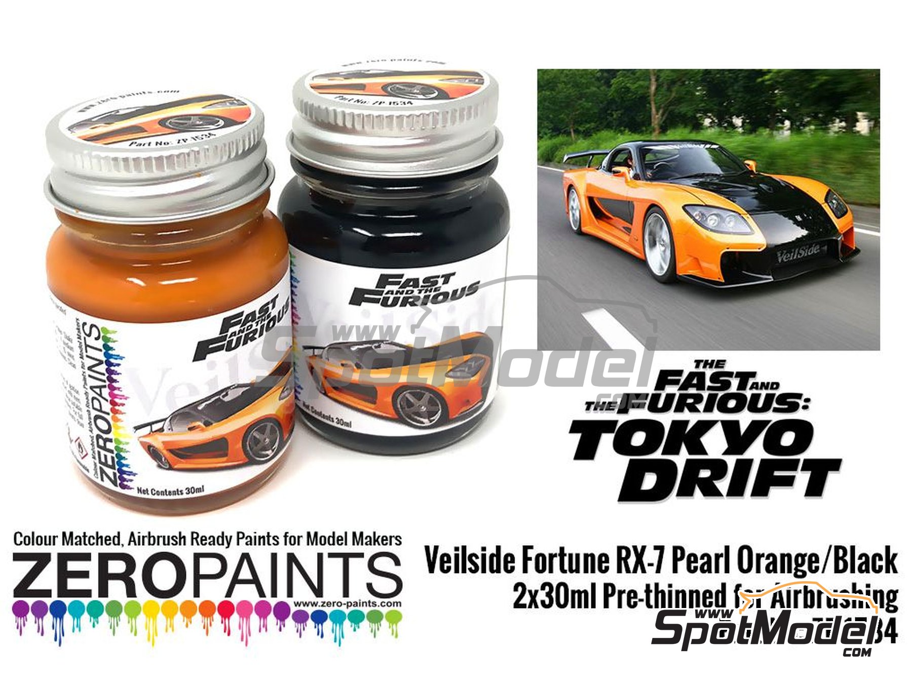 Zero Paints ZP-1534: Paints set for airbrush Veilside Fortune RX-7